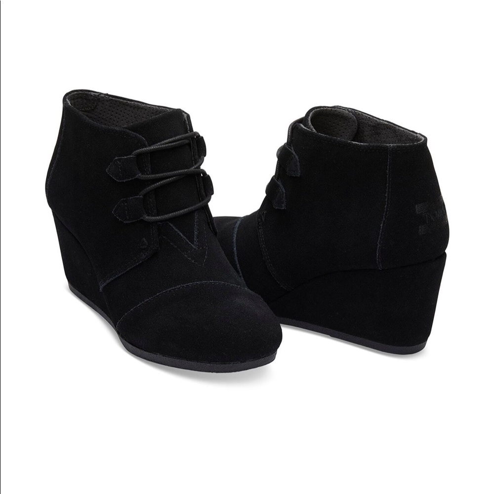 TOMS Black Suede Women's Kala Booties